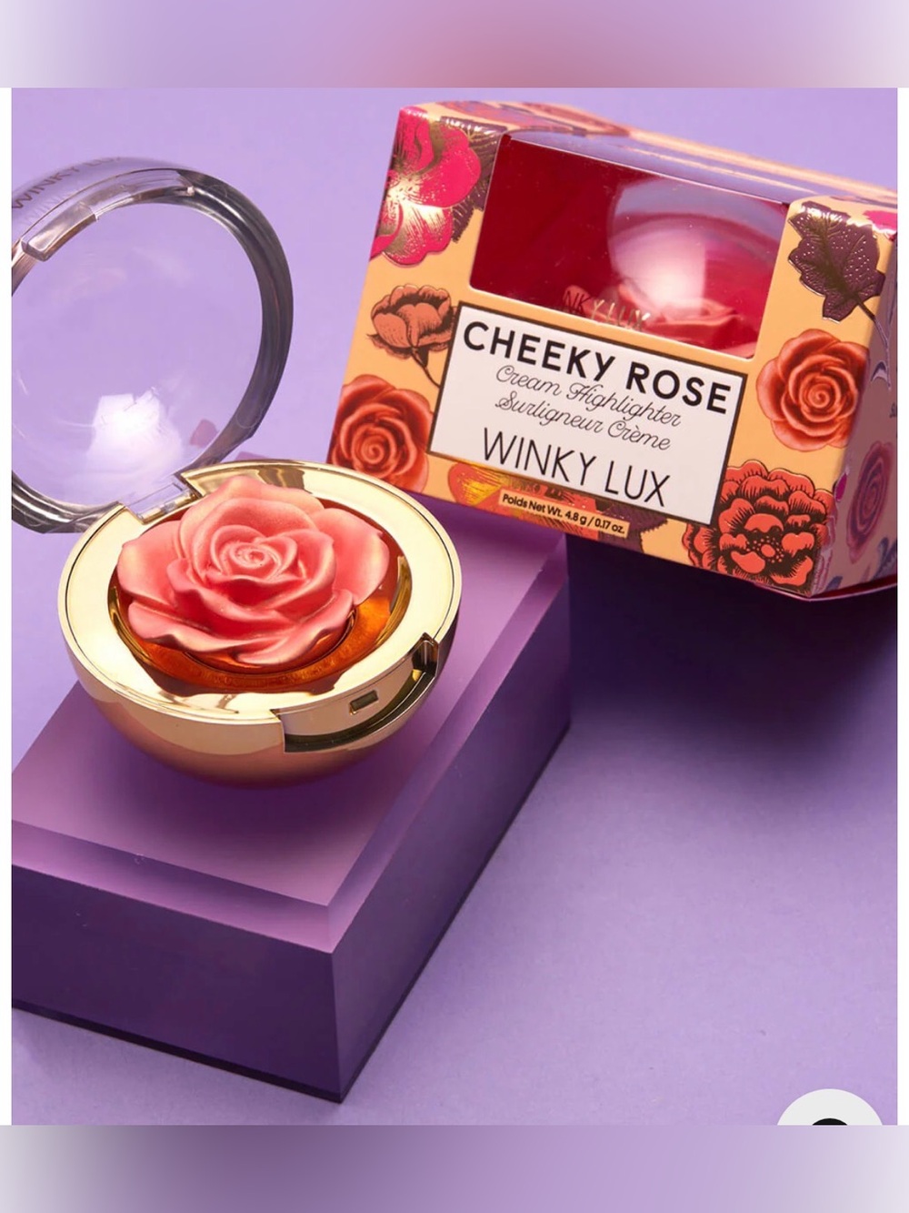 Winky Lux Cheeky Rose® Cream Highlighter in Rosé